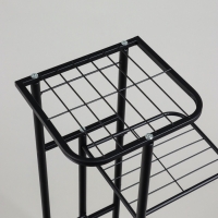 Подставка для цветов Greengo, 4 полки, 43 &times; 22 &times; 82 см, напольная, металл, чёрная