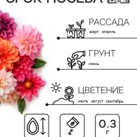 Семена цветов Георгин "Махровая смесь", 0,3 г