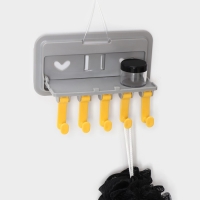 Держатель для ванных и кухонных принадлежностей, 17&times;7&times;11 см, цвет серый