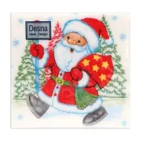 Салфетки новогодние бумажные Desna Design &laquo;Дед Мороз&raquo; , 1 слой, 24x24 см, 40 шт