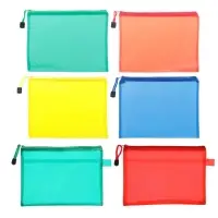 Папка-конверт на молнии Calligrata А5, однотонная, МИКС