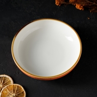 Тарелка фарфоровая глубокая Magistro &laquo;Церера&raquo;, 700 мл, d=18,5 см, цвет оранжевый