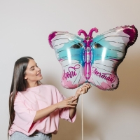 Воздушный шар фольгированный 24" &laquo;Бабочка&raquo;, с подложкой