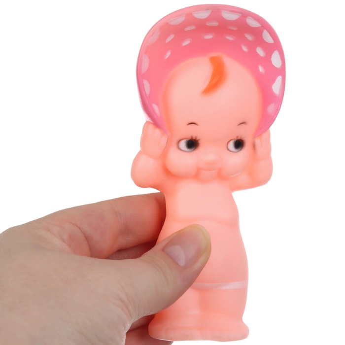 Резиновая игрушка для ванны &laquo;Девочка в шляпе&raquo;, 12,5, с пищалкой, Крошка Я