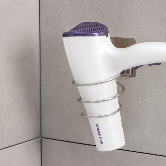 Держатель для фена Доляна, на липучке, 12,5&times;10&times;7,5 см