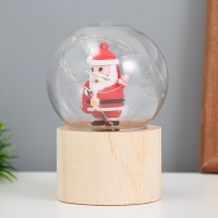 Ночник &laquo;Шар-дед мороз&raquo; LED 3хAG10 шар 8см 6,5х6,5х11,5см