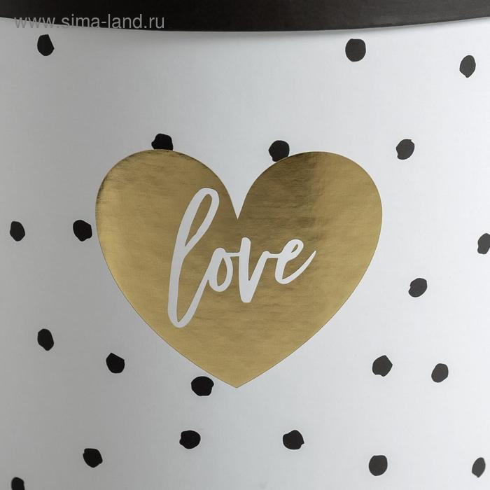 Набор шляпных коробок для цветов 4 в 1, упаковка подарочная, &laquo;Чёрно-белый&raquo;, 14 х 13 см - 20 х 17,5 см