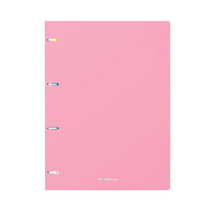 Тетрадь А4 на кольцах, 80 листов в клетку ErichKrause Pastel, пластиковая обложка, блок офсет 100% белизна, МИКС