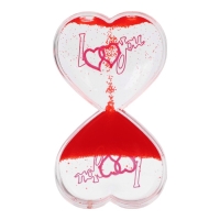 Гелевые часы "Я тебя люблю", антистресс, 7.5 х 13 см, красные