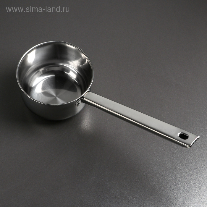 Ковш из нержавеющей стали, 1,1 л, 39&times;14,5&times;8,5 см, металлическая ручка