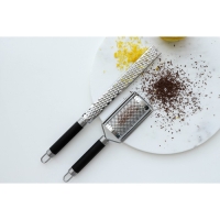 Тёрка для сыра Доляна Venus, 35,5&times;8 см, с ручкой, цвет чёрный