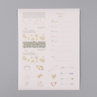 Фотоальбом 25 листов (наклейки+кольца) "Свадебный день" тиснение золото 19х27х3 см