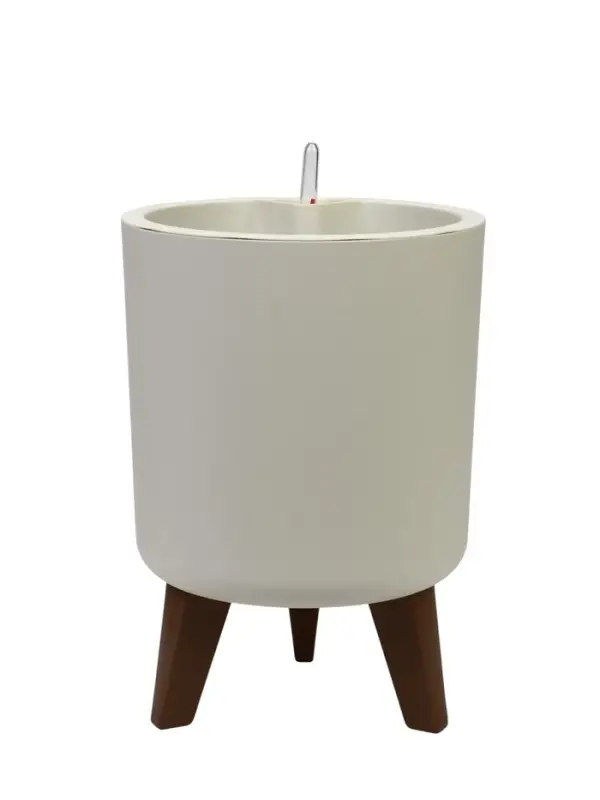 Кашпо для цветов &laquo;Флориан&raquo;, 19 л, d=30 см, h=44.7 см, пластиковое, с автополивом, на ножках, белое