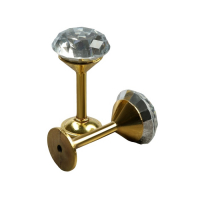 Держатель для штор KD001, однорожковый, цвет золото