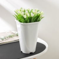 Горшок для цветов &laquo;Роза&raquo;, 2 л, d=14 см, цвет белый