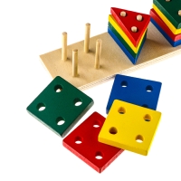 Пирамидка логическая &laquo;Фигуры&raquo;, окрас глянцевый