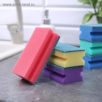 Губка для мытья посуды Доляна &laquo;Генеральная уборка&raquo;, 12&times;6&times;4 см, 6 шт
