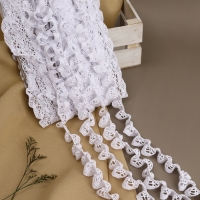 Тесьма вязаная, на резинке, 20 мм, 9 &plusmn; 0,5 м, цвет белый