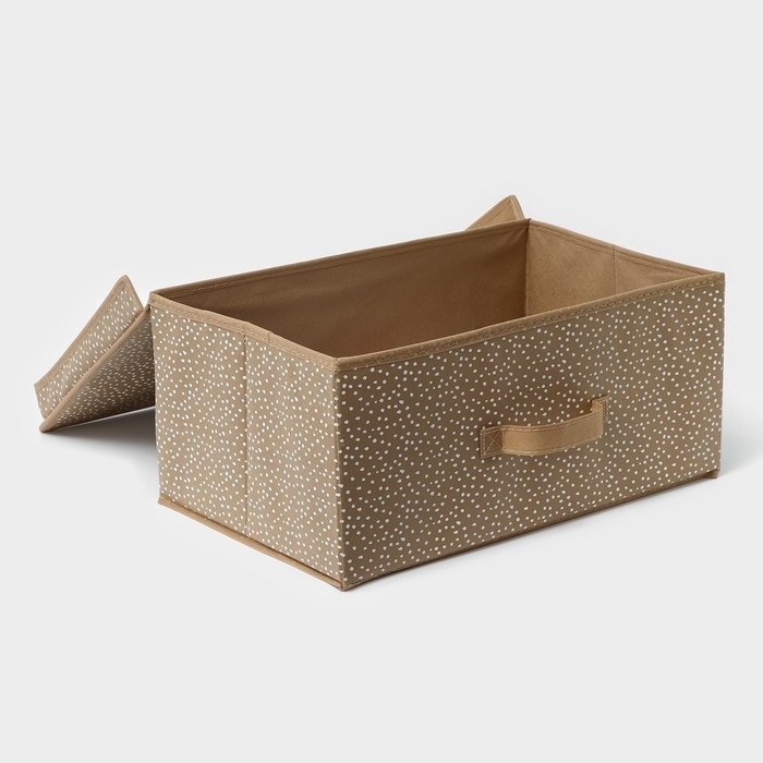 Короб для хранения Доляна Points, 45&times;30&times;20 см, цвет бежевый