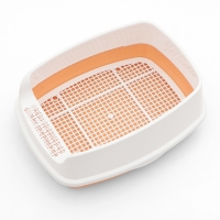 Туалет &laquo;Айша&raquo; S с высоким бортом и сеткой,  45 х 35 х 18,5 см, оранжевый