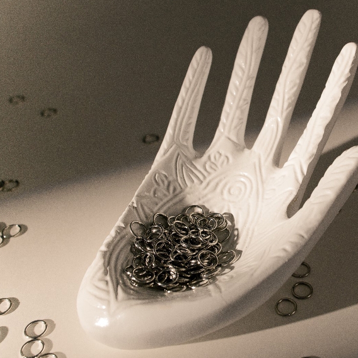 Кольцо соединительное 1&times;7 мм (набор 50 г, &plusmn; 410 шт.) СМ-982, цвет серебро