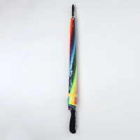 Зонт - трость полуавтоматический &laquo;Радуга&raquo;, эпонж, 16 спиц, R = 48/55 см, D = 110 см, разноцветный
