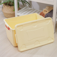 Контейнер для хранения с крышкой 50 л, 59&times;39&times;32 см, на колёсиках, цвет слоновая кость