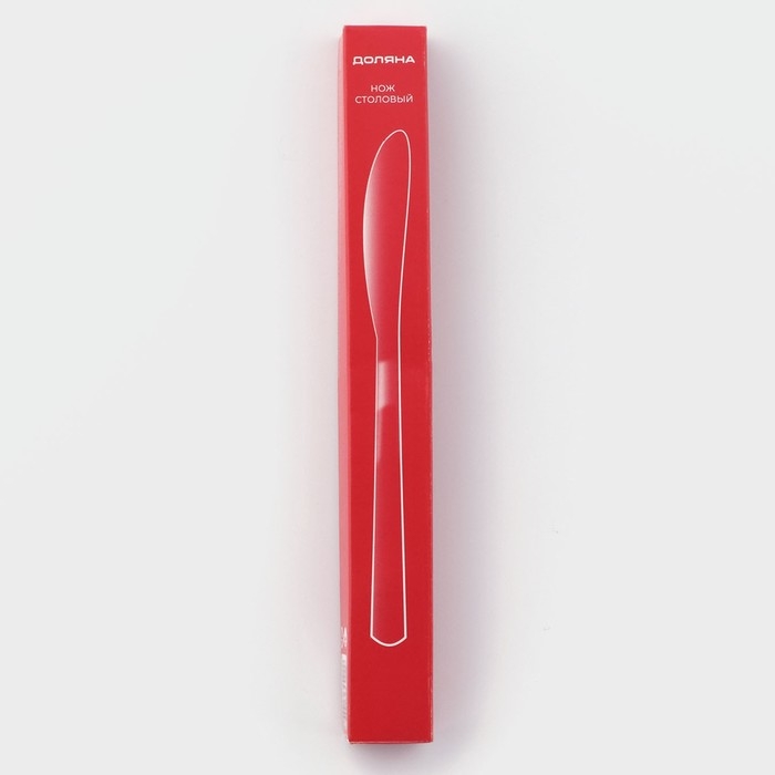 Нож столовый из нержавеющей стали Доляна &laquo;Оптима&raquo;, длина 20,7 см, толщина 2 мм, цвет серебряный