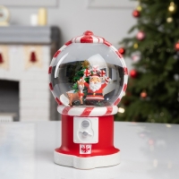 Фигура светодиодная &laquo;Новогодняя карамель&raquo;, 19.8х11.1х11.8 см, музыка, батарейки ААх3 (не в комплекте), USB, свечение тёплое белое