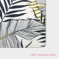 Коврик для ванной и туалета Доляна &laquo;Листья&raquo;, 45&times;120 см