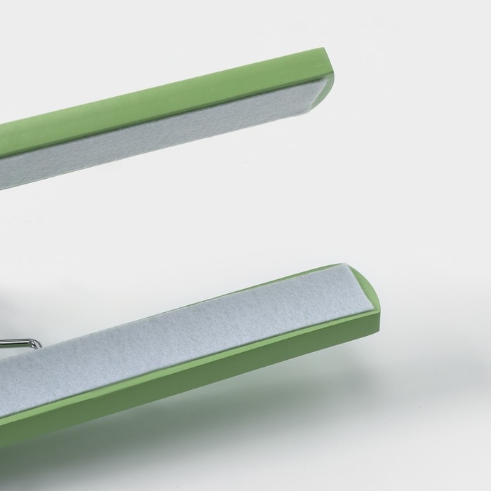 Вешалки для брюк и юбок LaDо́m Brillant, 30&times;17&times;2,4 см, 2 шт, деревянные, цвет фисташковый