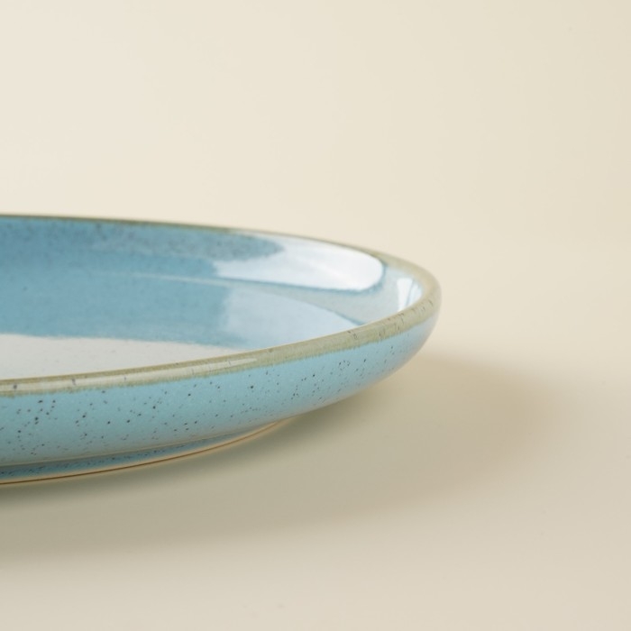 Набор тарелок фарфоровых SL Home &laquo;Аззура&raquo;, d=25,5 см, цвет бирюзовый