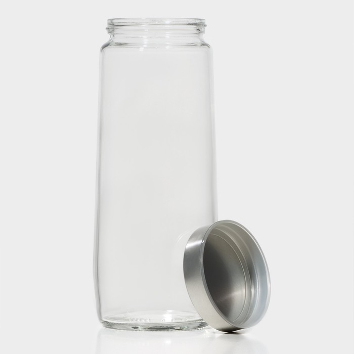 Банка стеклянная для сыпучих продуктов с металлической крышкой &laquo;Вока&raquo;, 1,5 л