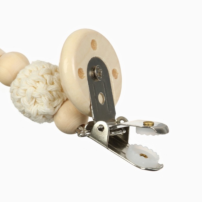 Держатель для соски - пустышки &laquo;Сердце&raquo;, деревянный, цвет бежевый