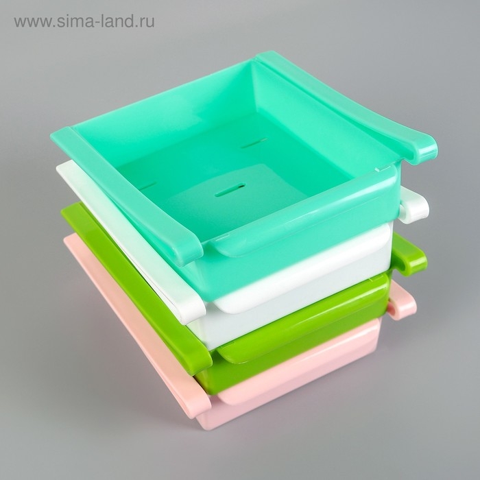 Полка подвесная в холодильник, 22&times;20&times;7 см, цвет МИКС