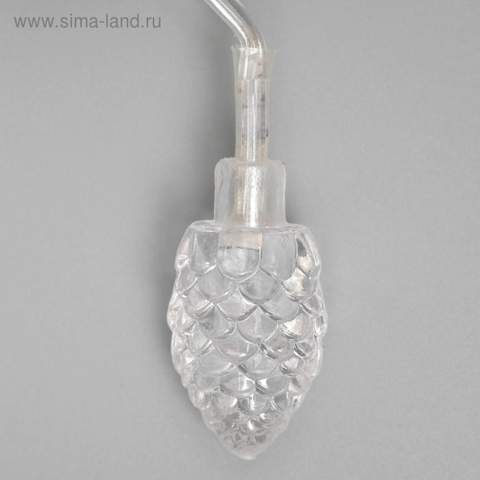 Гирлянда &laquo;Нить&raquo; 5 м с насадками &laquo;Шишки большие&raquo;, IP20, прозрачная нить, 20 LED, свечение мульти (RG/RB), мигание, 220 В