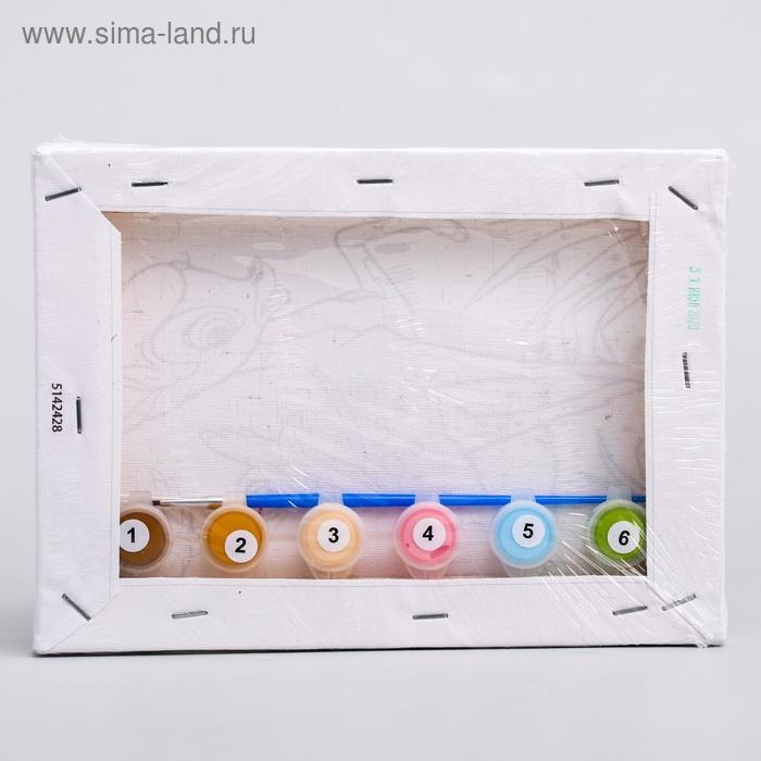 Картина по номерам для детей, 21х15 см, Бэмби