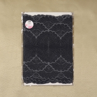 Кружевная эластичная ткань, 180 мм &times; 2,7 &plusmn; 0,5 м, цвет графитовый