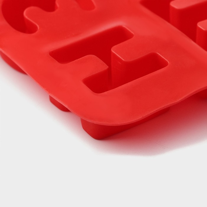 Форма для кондитерских украшений Доляна &laquo;Буквы. Алфавит русский&raquo;, силикон, 36,6&times;26,6 см, 33 ячейки (3,5&times;3 см), цвет МИКС