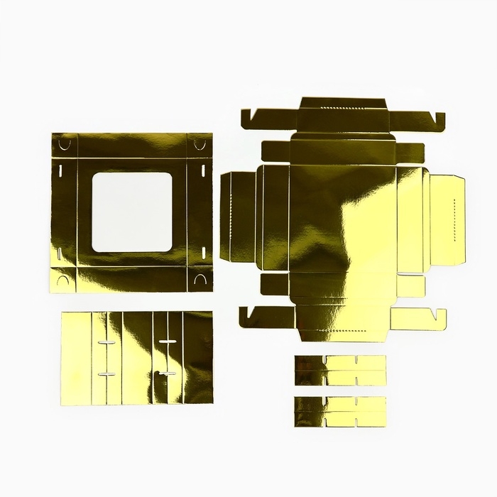 Коробка для конфет &laquo;Золотистая&raquo;, 14.5 х 14.5 х 3.5 см