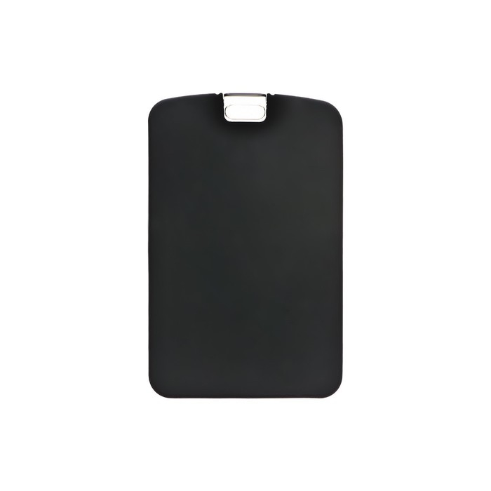 Бейдж вертикальный, внешний 110х70 мм, внутренний 83х52 мм, силиконовый, черный