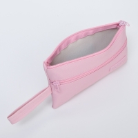 Косметичка-пенал на молнии, наружный карман, цвет розовый