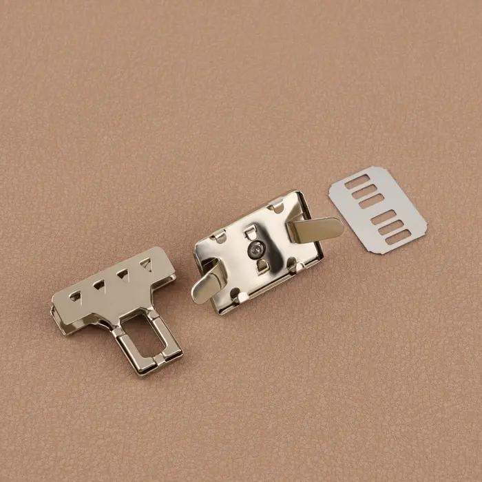 Застёжка для сумки, 3.3&times;3.3 см, цвет серебряный