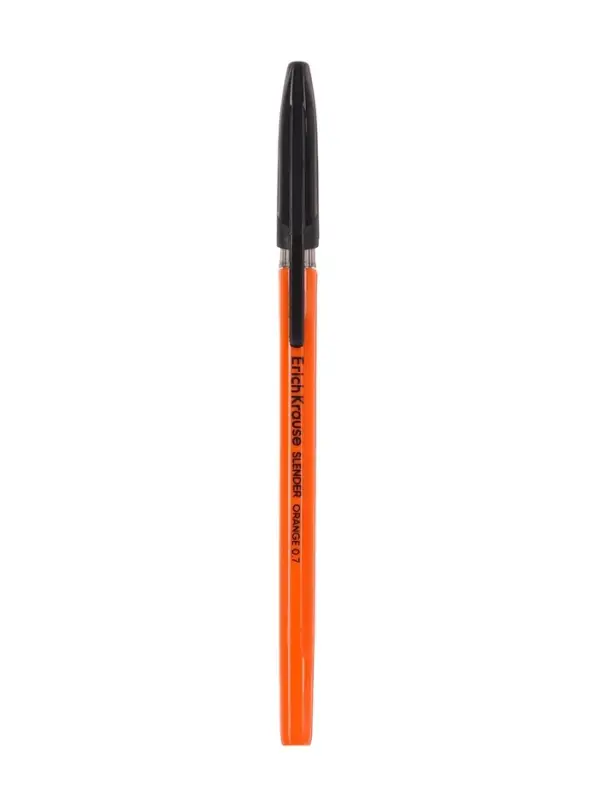 Ручка шариковая ErichKrause Slender Stick Orange, Super Glide, 0.7 мм, чёрная