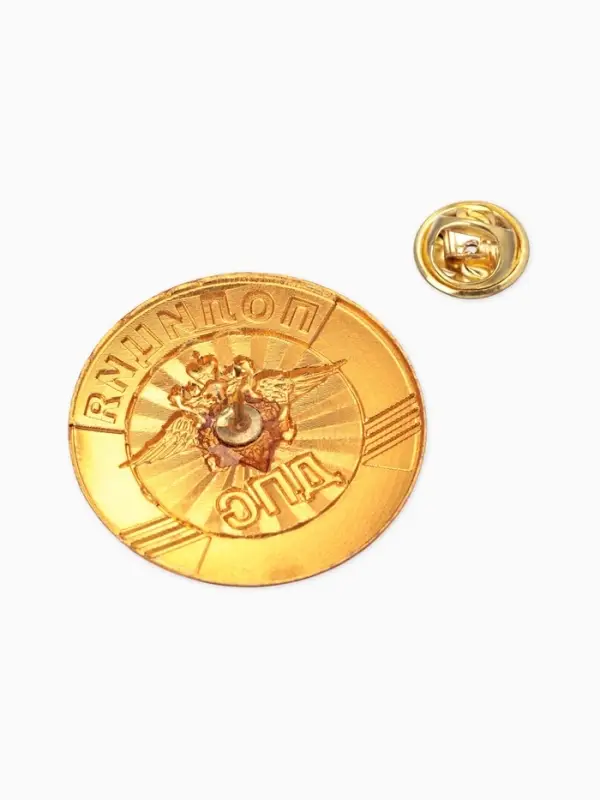 Значок "ДПС" полиция, цветной в золоте