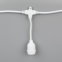 Гирлянда &laquo;Ретро белт-лайт&raquo; со свесами 10 и 20 см, 10 м, IP54, УМС, 2W, белая нить, шаг 50 см, Е27 (без ламп), 220 В