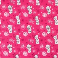 Бумага упаковочная глянцевая &laquo;Цветы&raquo;, розовая, 70х100 см