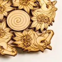 Подставка под горячее Лошадь в цветах, 11см, можжевельник