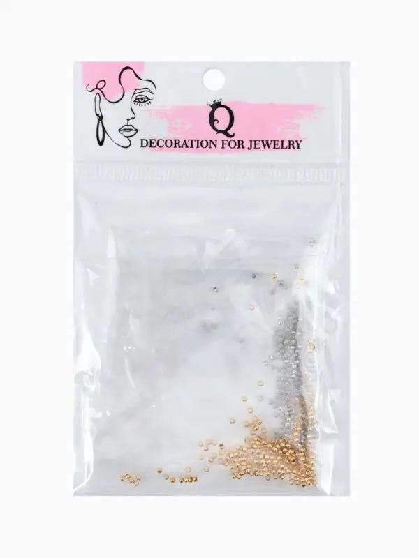 Кримп - зажимная бусина, набор 400 шт. 1.5 мм, цвет золото-серебро