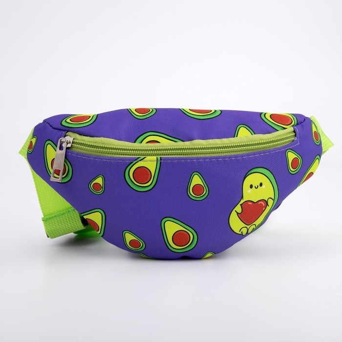 Сумка детская для девочки поясная &laquo;Авокадо&raquo; 20 см х 10 см х 6 см